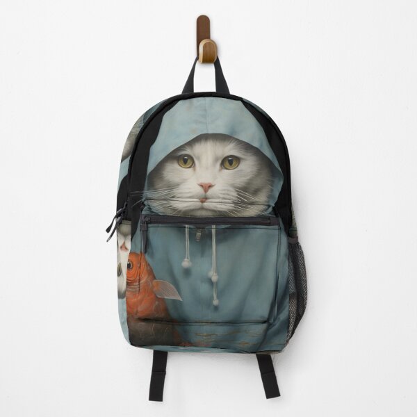 Item preview, Cat and fish designed and sold by ArtWearSplash.
