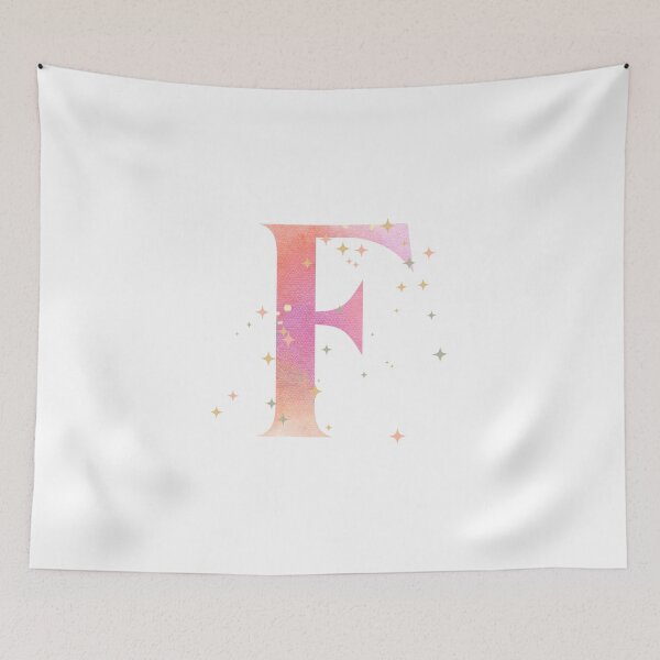Artikelvorschau, Buchstabe F Monogramm rosa Aquarell entworfen und verkauft von iRenza.