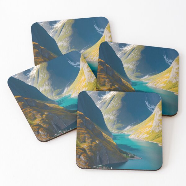 Item preview, Serenity in Art: Geirangerfjord's Captivating Illustration designed and sold by Ceemko's Vintage Corner.