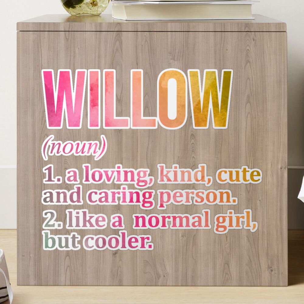 Willow Name Definition in Watercolor