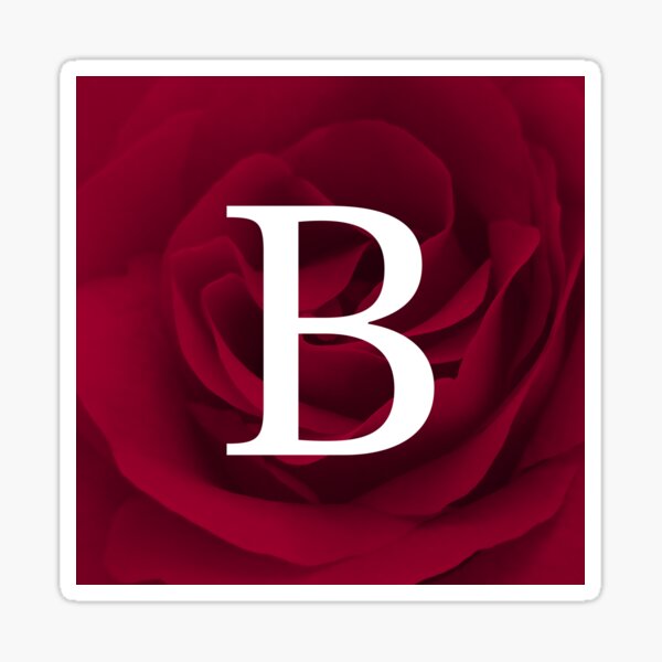 Artikel-Vorschau von Burgunder-Rosen-Monogramm B, designt und verkauft von rewstudio.