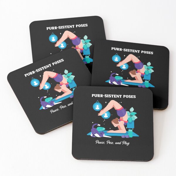 Item preview, Purr-sisten Poses Cat Yoga Stretch designed and sold by welldressing.