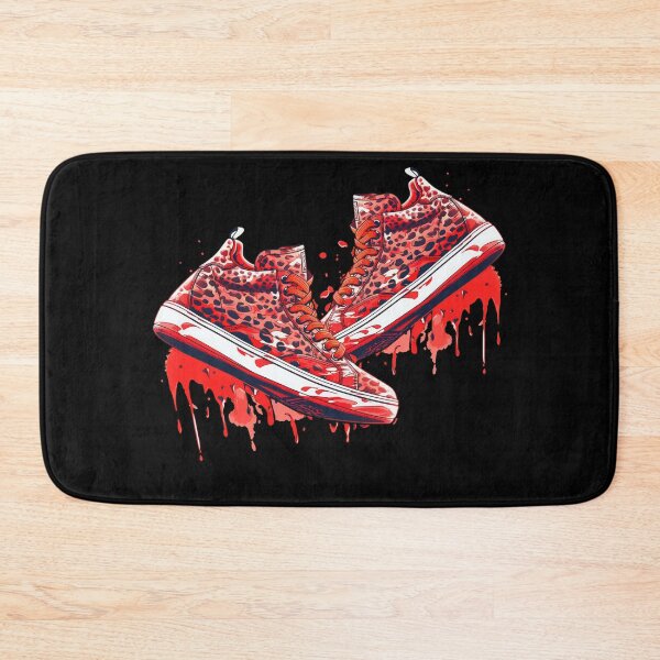 Item preview, Colorful Leopard Red Black Dripping Sneakers - Cool Street Shoes designed and sold by WallGemsArt.