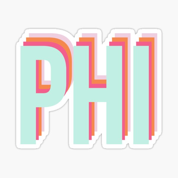 RETRO PHI Sticker