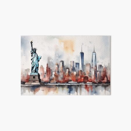 Artikel-Vorschau von New Yorker Skyline-Aquarell, designt und verkauft von narenz03.