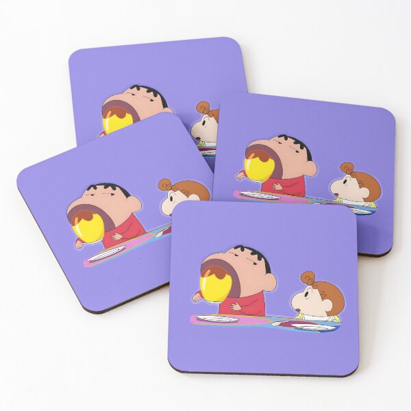 Item preview, Cute Shin-chan & Himawari eating Pudding designed and sold by aakashgupta.