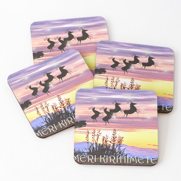 Item preview, Meri Kirihimete, Santa, Kapiti sunset designed and sold by carole hirst.