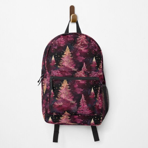 Item preview, Fijara - Coniferous forest in burgundy (1/4) designed and sold by sabantha.
