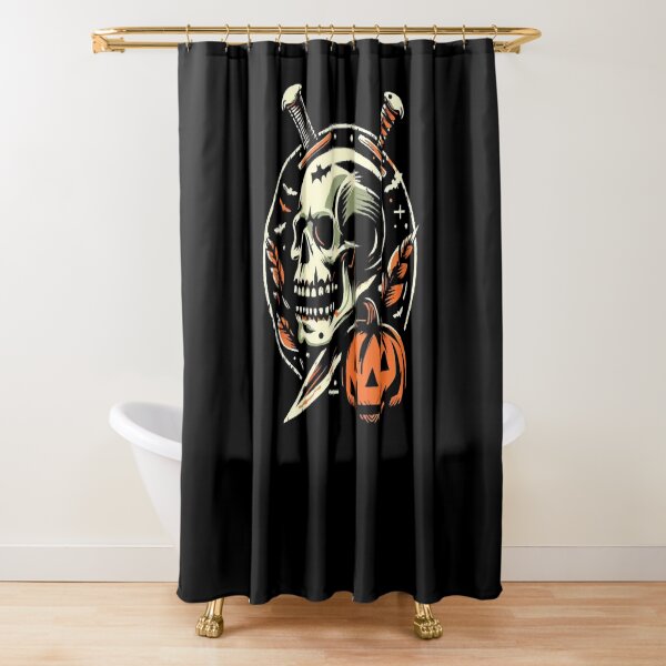 Vista previa del artículo con la obra «Cráneo de Halloween vintage», diseñado y vendido por paniknaomi.