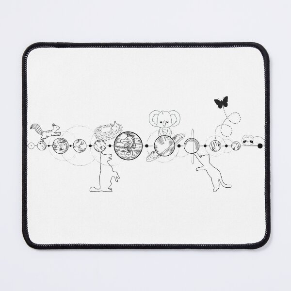 Item preview, Playful Animals with Minimalist Planets - A Whimsical World designed and sold by BKPrintDesing.