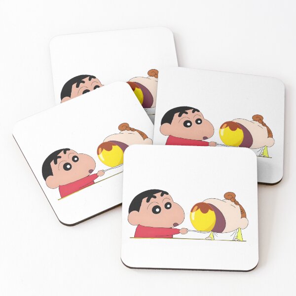 Item preview, Cute Shin-chan & Himawari eating Pudding designed and sold by aakashgupta.