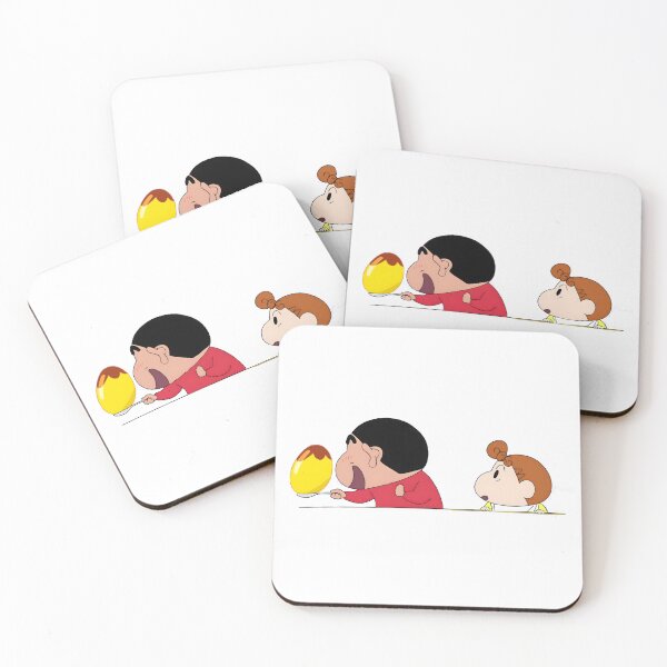 Item preview, Cute Shin-chan & Himawari eating Pudding designed and sold by aakashgupta.