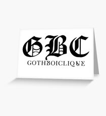 Goth boy Clique GBC Greeting Card