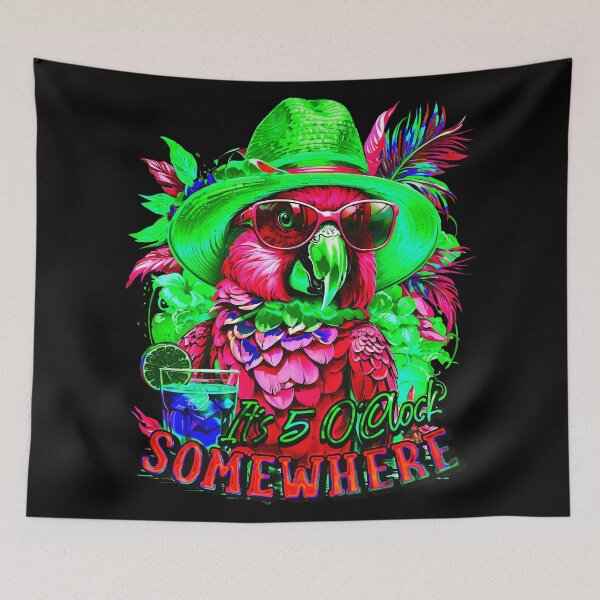 Item preview, It's 5 o'clock somewhere Margarita Tropical Parrot designed and sold by MindWave THC.