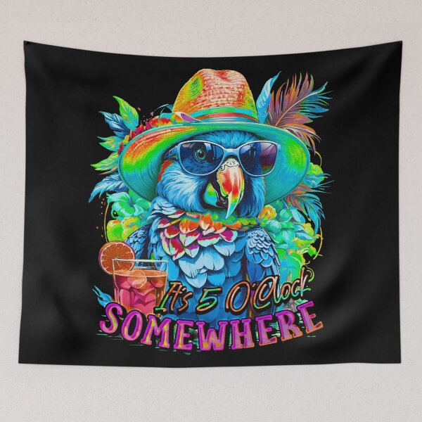 Item preview, It's 5 o'clock somewhere Margarita Tropical Parrot designed and sold by MindWave THC.