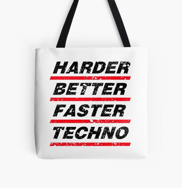 Harder Better Faster Techno #1 Allover-Print Tote Bag