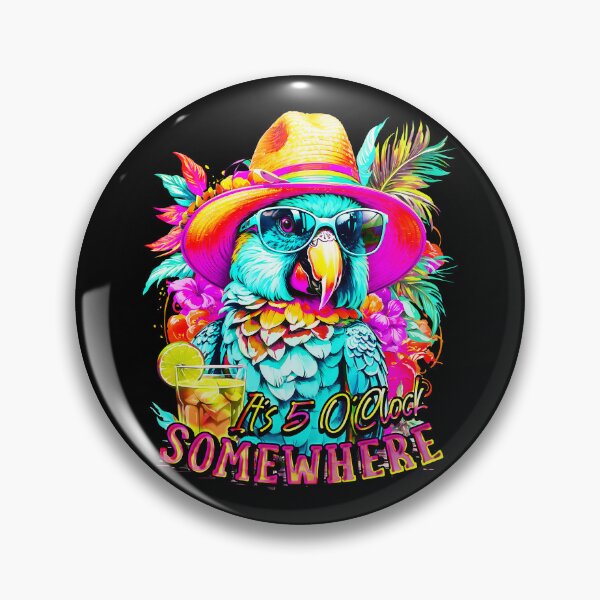 Item preview, It's 5 o'clock somewhere Margarita Tropical Parrot designed and sold by MindWave THC.