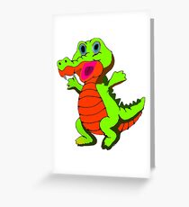 Kroko 6 Grußkarte