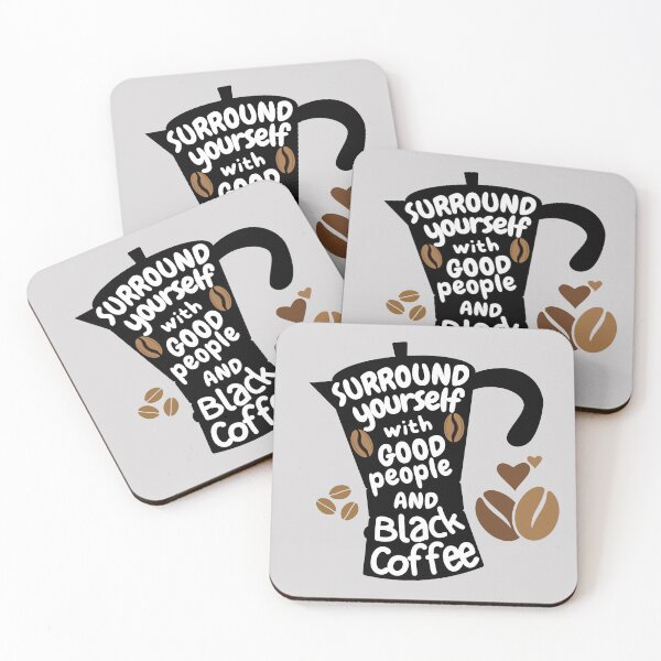 Item preview, Black Coffee Addict Monday Motivation Coffee Quotes designed and sold by SchlossInspire.