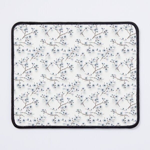Item preview, Minimalist Dark Blue Cherry Blossom Branch Pattern designed and sold by BloomPattern.