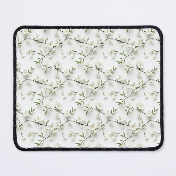 Item preview, Minimalist Green Cherry Blossom Branch Pattern designed and sold by BloomPattern.