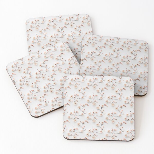 Item preview, Minimalist Orange Cherry Blossom Branch Pattern designed and sold by BloomPattern.