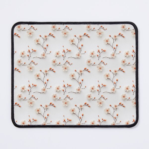 Item preview, Minimalist Orange Cherry Blossom Branch Pattern designed and sold by BloomPattern.