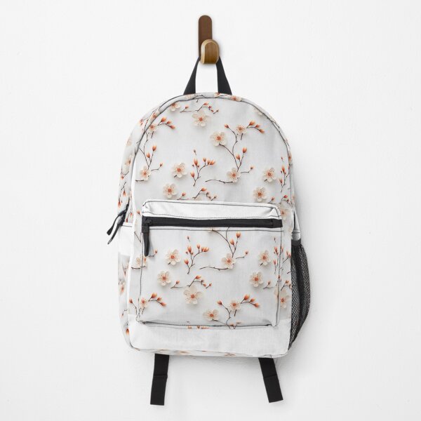 Item preview, Minimalist Orange Cherry Blossom Branch Pattern designed and sold by BloomPattern.