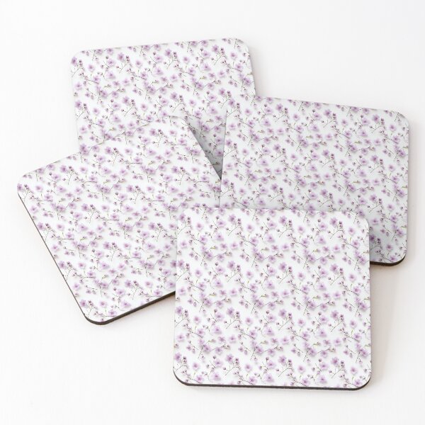 Item preview, Minimalist Purple Cherry Blossom Branch Pattern designed and sold by BloomPattern.