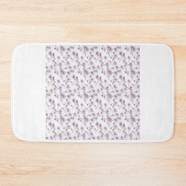 Item preview, Minimalist Purple Cherry Blossom Branch Pattern designed and sold by BloomPattern.