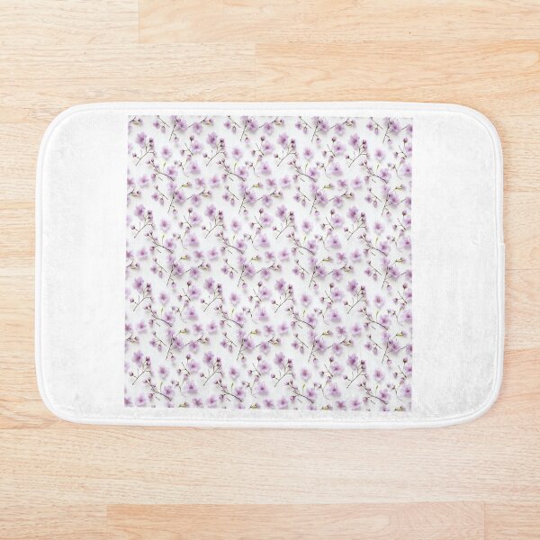 Artikelvorschau, Minimalistisches lila Kirschblütenzweigmuster entworfen und verkauft von BloomPattern.