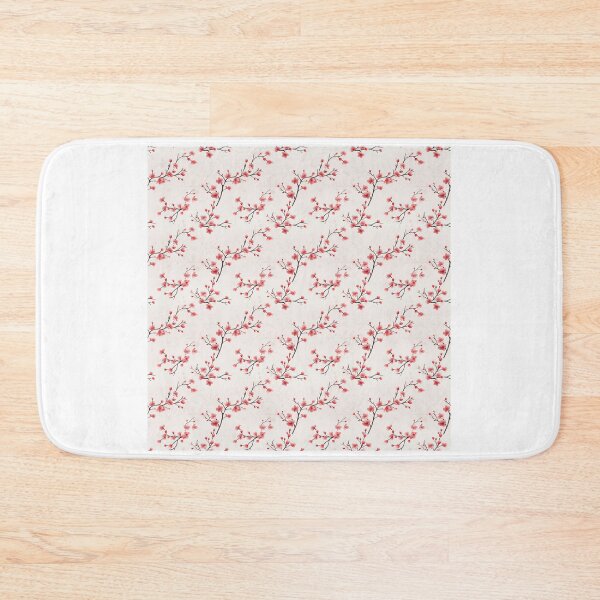 Item preview, Minimalist Red Cherry Blossom Branch Pattern designed and sold by BloomPattern.