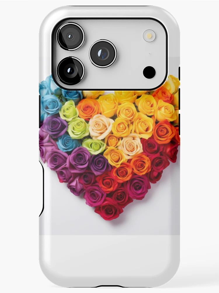 Thumbnail 1 of 4, iPhone Case, Colorful Roses Heart designed and sold by FireFXStudio.