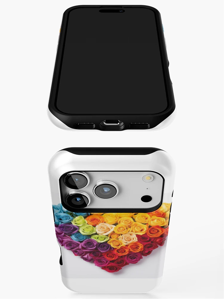 Thumbnail 3 of 4, iPhone Case, Colorful Roses Heart designed and sold by FireFXStudio.