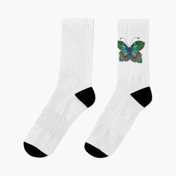 Item preview, Butterfly in Shades of Blue, Green and Yellow designed and sold by oksbprint.