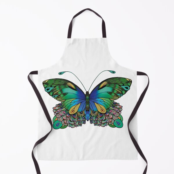 Item preview, Butterfly in Shades of Blue, Green and Yellow designed and sold by oksbprint.