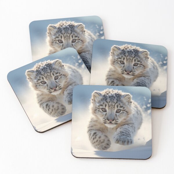 Item preview, A Leopard Cub On Snow designed and sold by FireFXStudio.