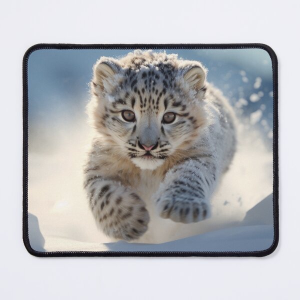 Item preview, A Leopard Cub On Snow designed and sold by FireFXStudio.