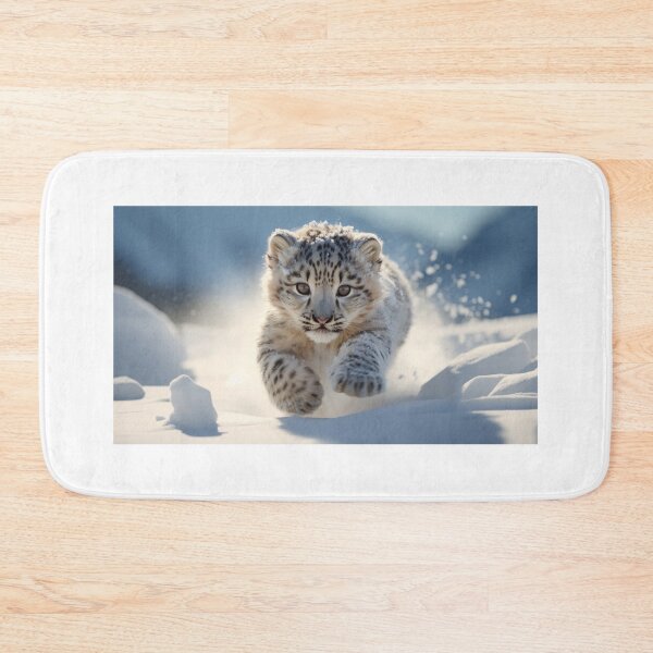 Item preview, A Leopard Cub On Snow designed and sold by FireFXStudio.