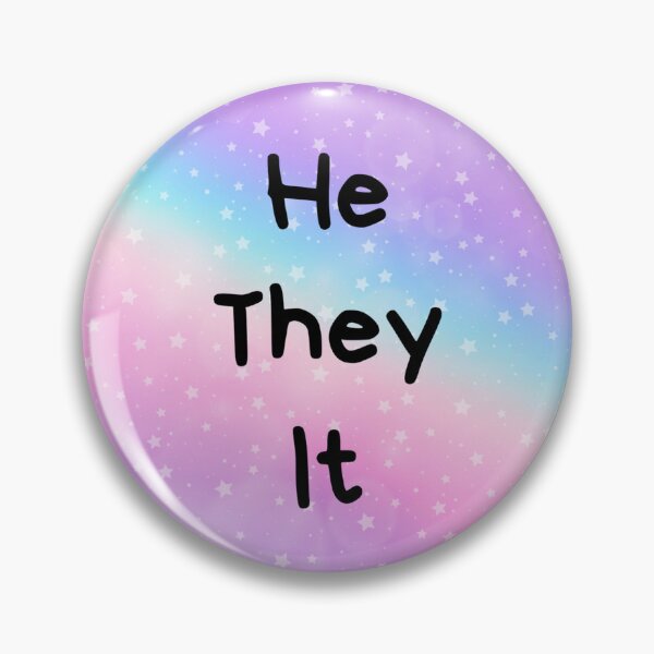 Item preview, He/they/it with pastel rainbow stars designed and sold by RandomlyRainbow.