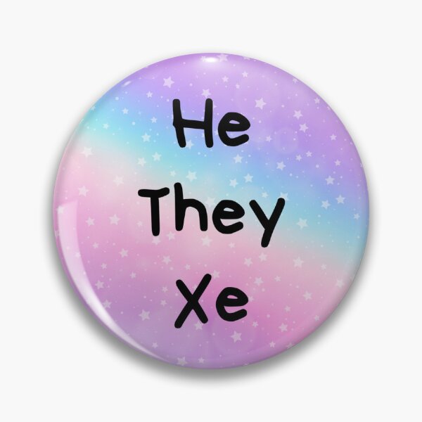 Item preview, He/they/xe with pastel rainbow stars designed and sold by RandomlyRainbow.