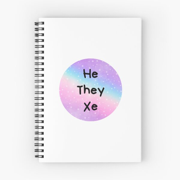 Item preview, He/they/xe with pastel rainbow stars designed and sold by RandomlyRainbow.