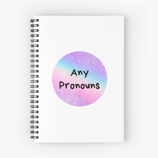 Item preview, Any pronouns with pastel rainbow stars designed and sold by RandomlyRainbow.