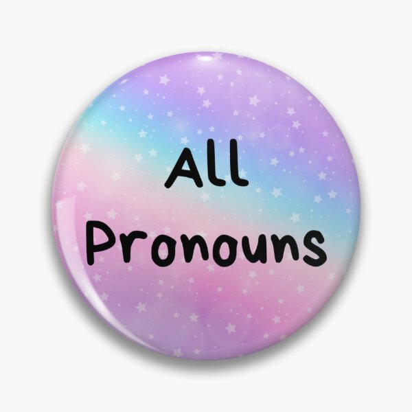 Item preview, All pronouns with pastel rainbow stars designed and sold by RandomlyRainbow.