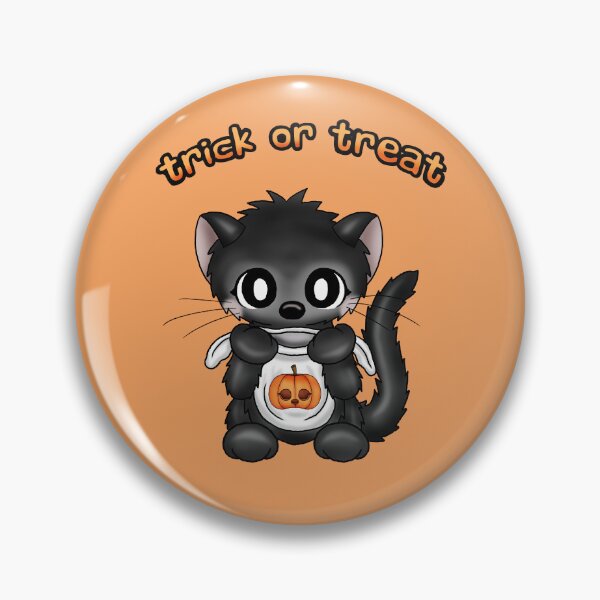 Item preview, cute black halloween cat trick or treat designed and sold by Pezi-Creation.