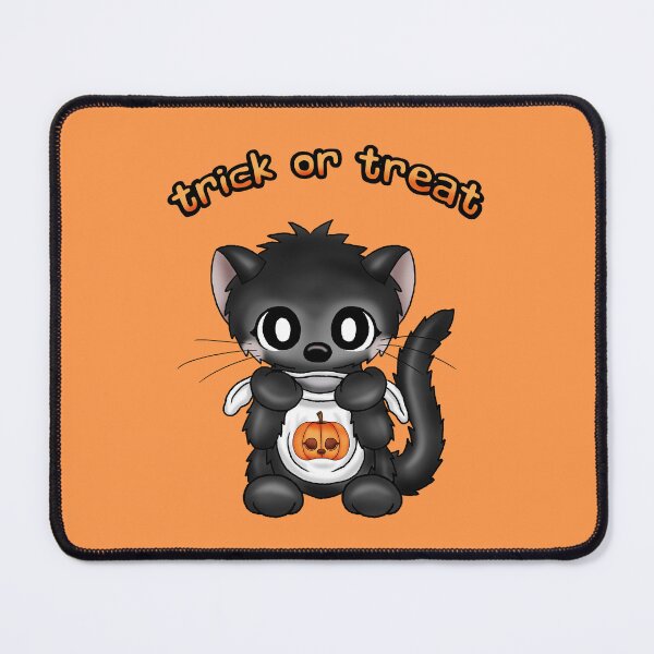 Item preview, cute black halloween cat trick or treat designed and sold by Pezi-Creation.