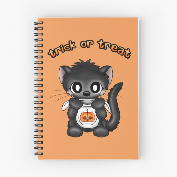 Item preview, cute black halloween cat trick or treat designed and sold by Pezi-Creation.