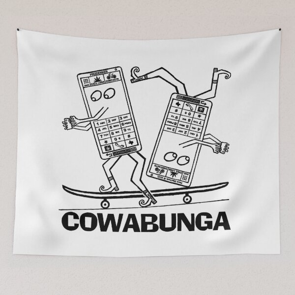 Item preview, COWABUNGA ~ CELL-PHONES ~ SKATEBOARDING ~ (V-8-26) designed and sold by RodeoMalibu.
