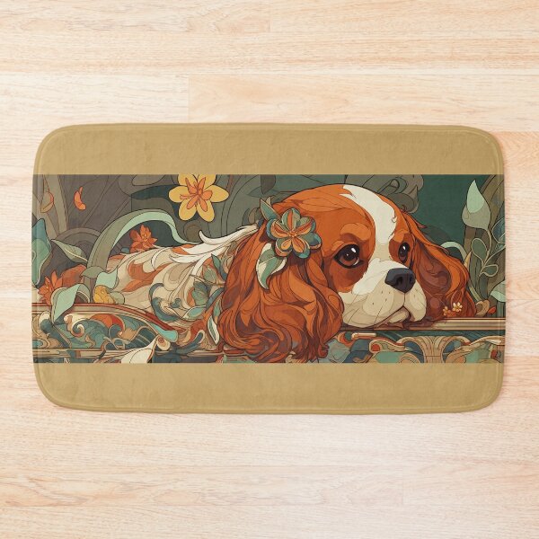 Item preview, Cavalier King Charles Spaniel art nouveau style designed and sold by PetsArt.