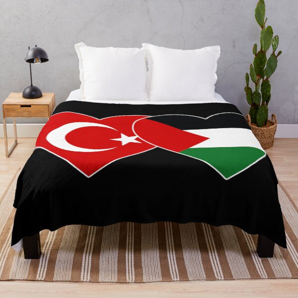 Item preview, Türkiye Palestine flag heart designed and sold by emeksedesign.